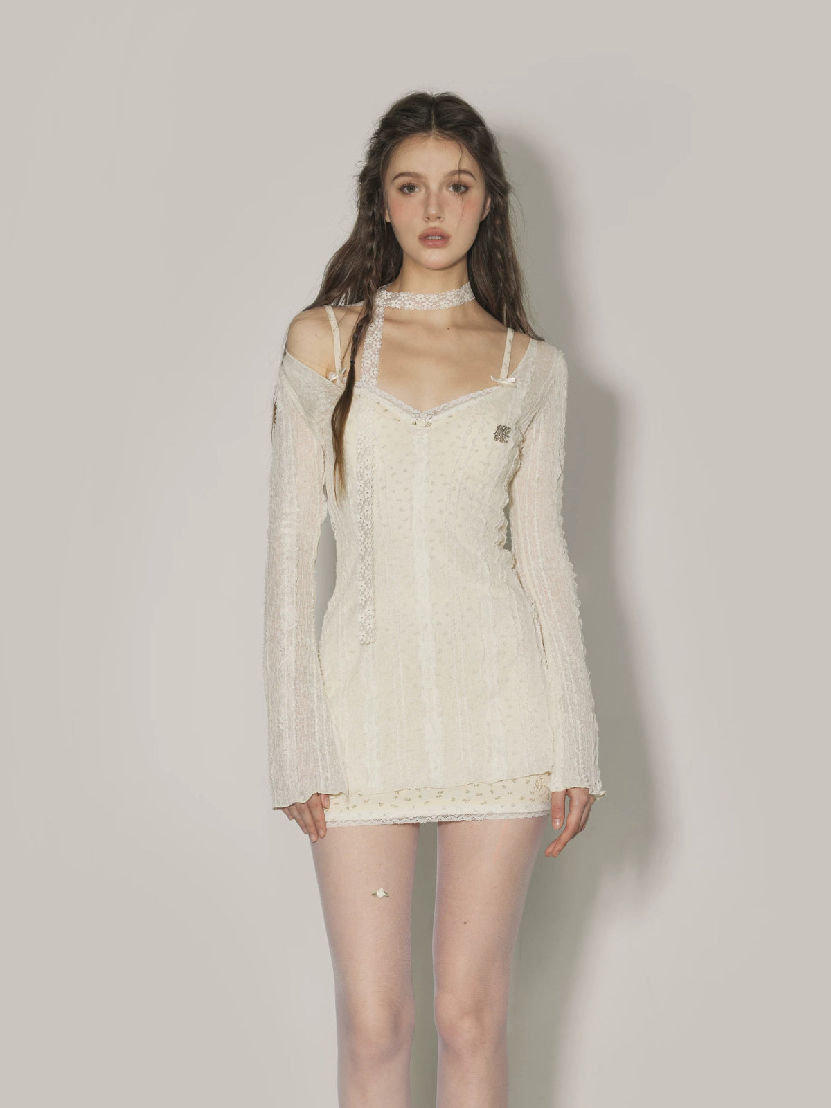 Floral Lace Layered Dress
