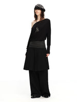 Pleated Skirt Pants