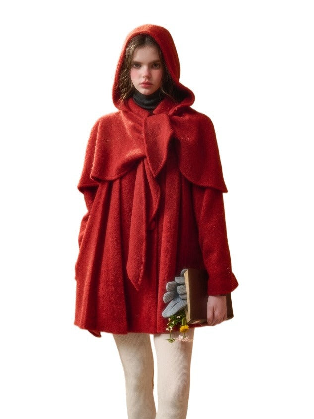 Red Cape Two-Piece Coat