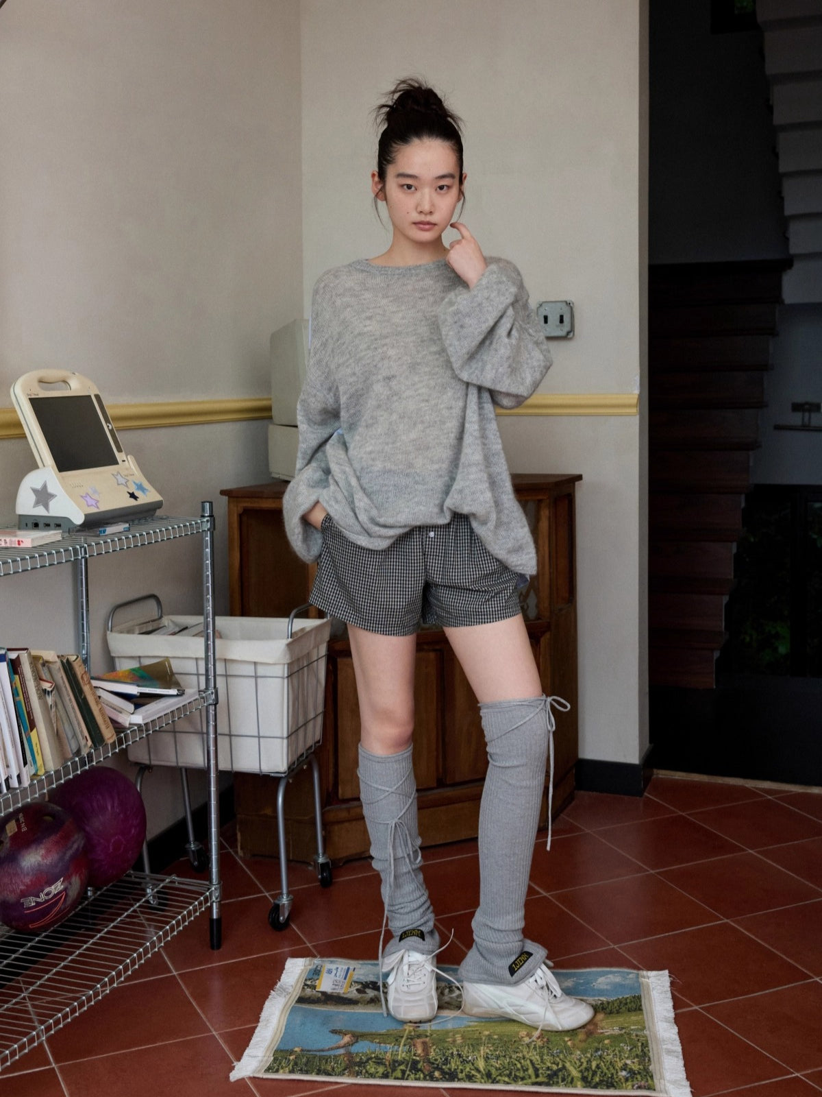 Striped Cotton Lounge Shorts