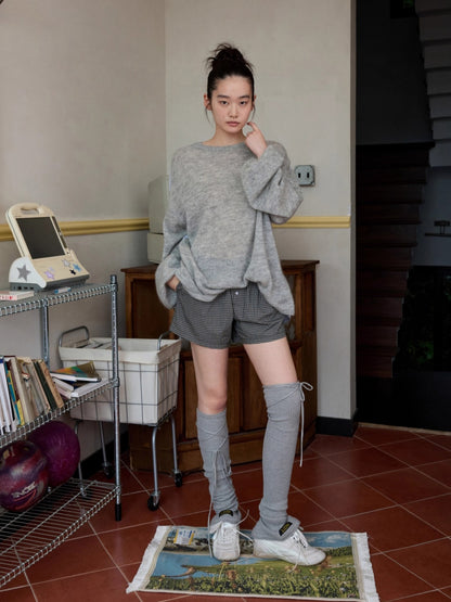 Striped Cotton Lounge Shorts