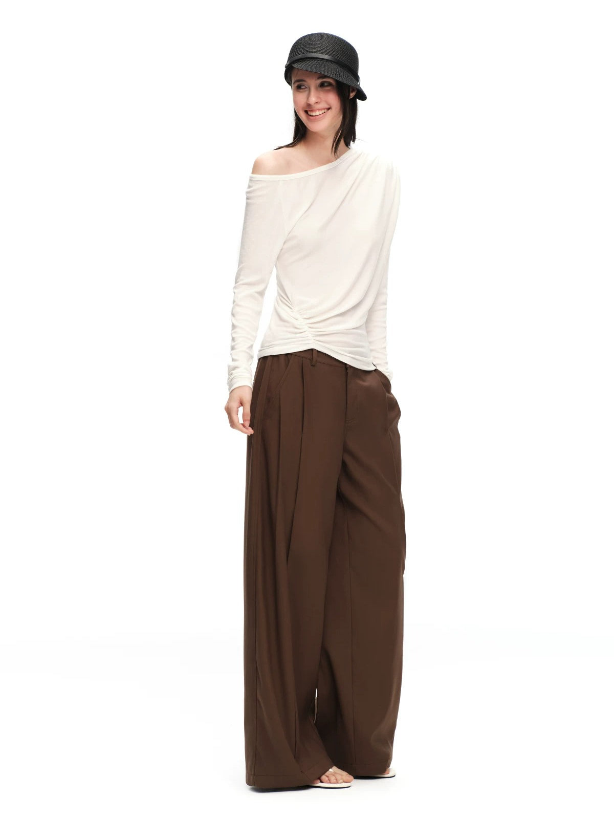 Ruched Off Shoulder Top