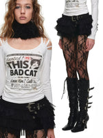 Lace Layered Tulle Mini Skirt