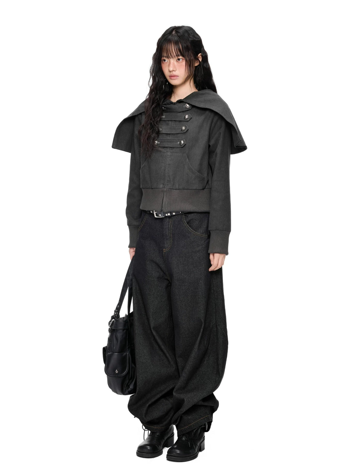Hooded Double-Breasted Jacket