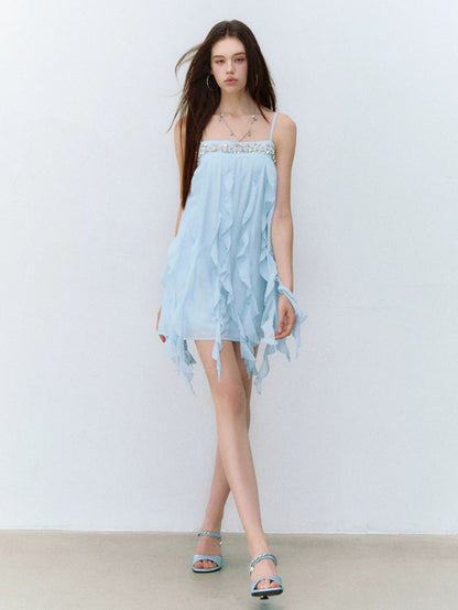 Beaded Acetate Slip Dress