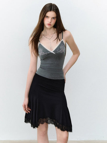 Beaded Lace Cami Top