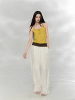 Contrast Halter Knit Top