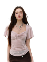 Twist Square Neck Tee