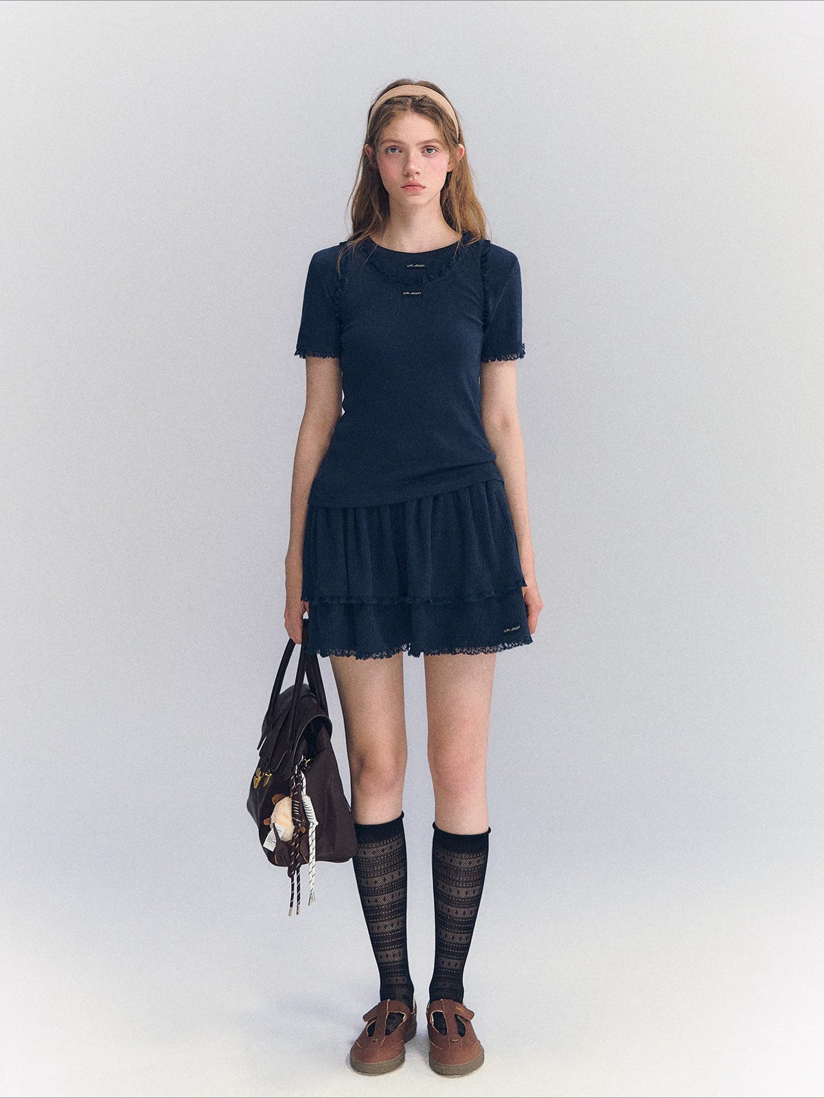 Lace Knit Two-Piece Set