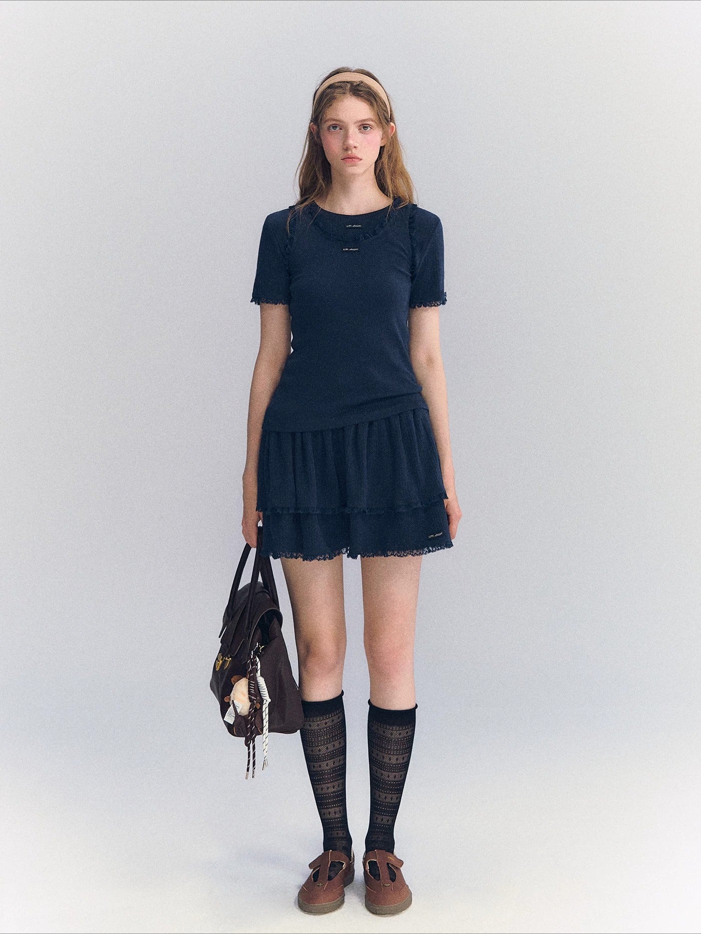 Lace Knit Two-Piece Set