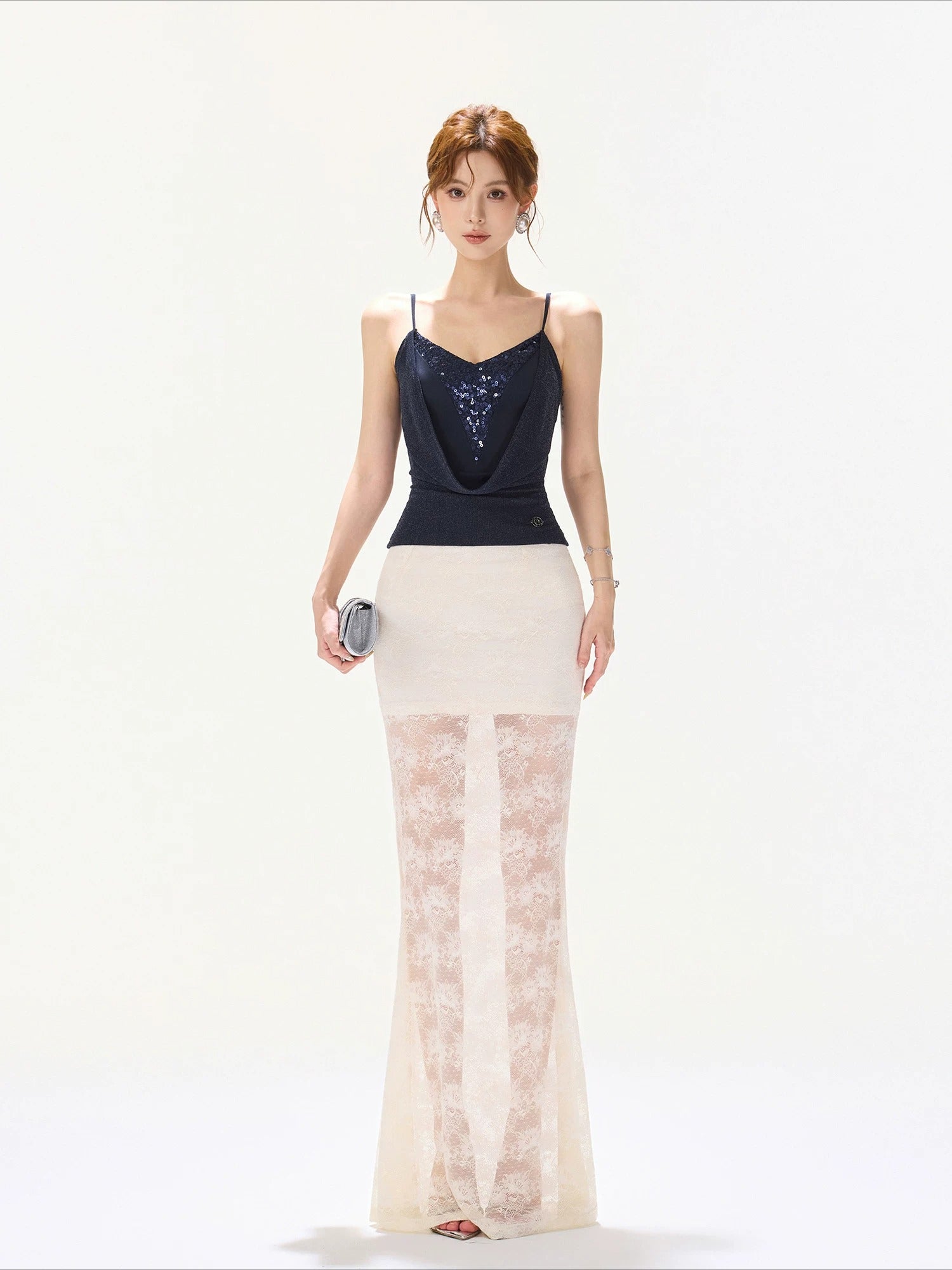 Flowing Lanterns Sequin Knit Top
