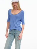 Lyocell Wool U Neck Top
