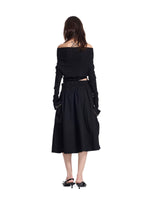 Reversible Cable Knit Embroidered Top