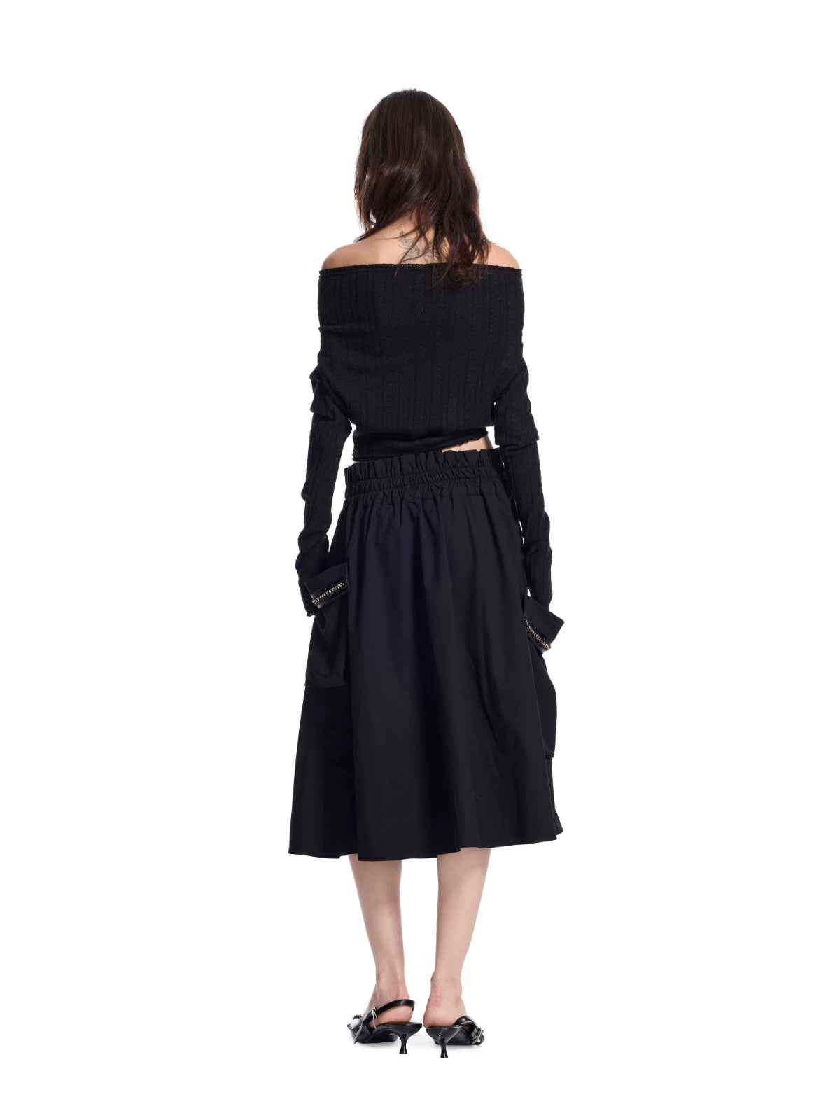 Reversible Cable Knit Embroidered Top