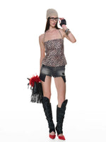 Leopard Halter Cami Top