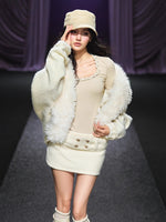 Faux-Fur Collar Padded Jacket
