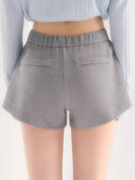 Gray Lace Tie Shorts