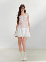 Embroidered Cotton A-Line Skirt