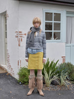 Suede Studded A-Line Skirt