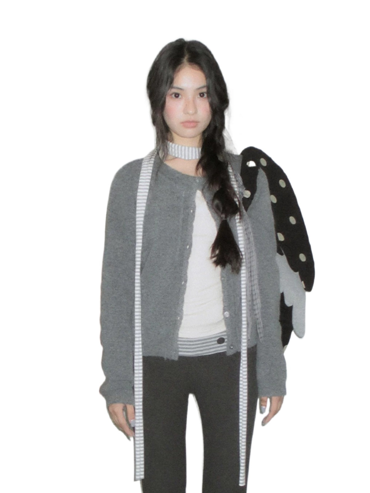 Soft Knit Bow Detail Cropped Cardigan