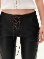 Coated Medici Waxed Flare Pants