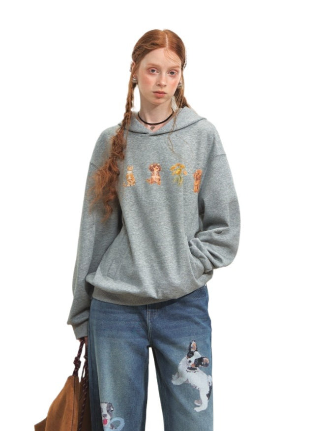 Gray &amp; Brown Pet Party Hoodie