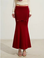 Asymmetrical Knit Top & Mermaid Skirt Set