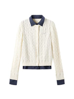 Cloud Wool Patchwork Cardigan