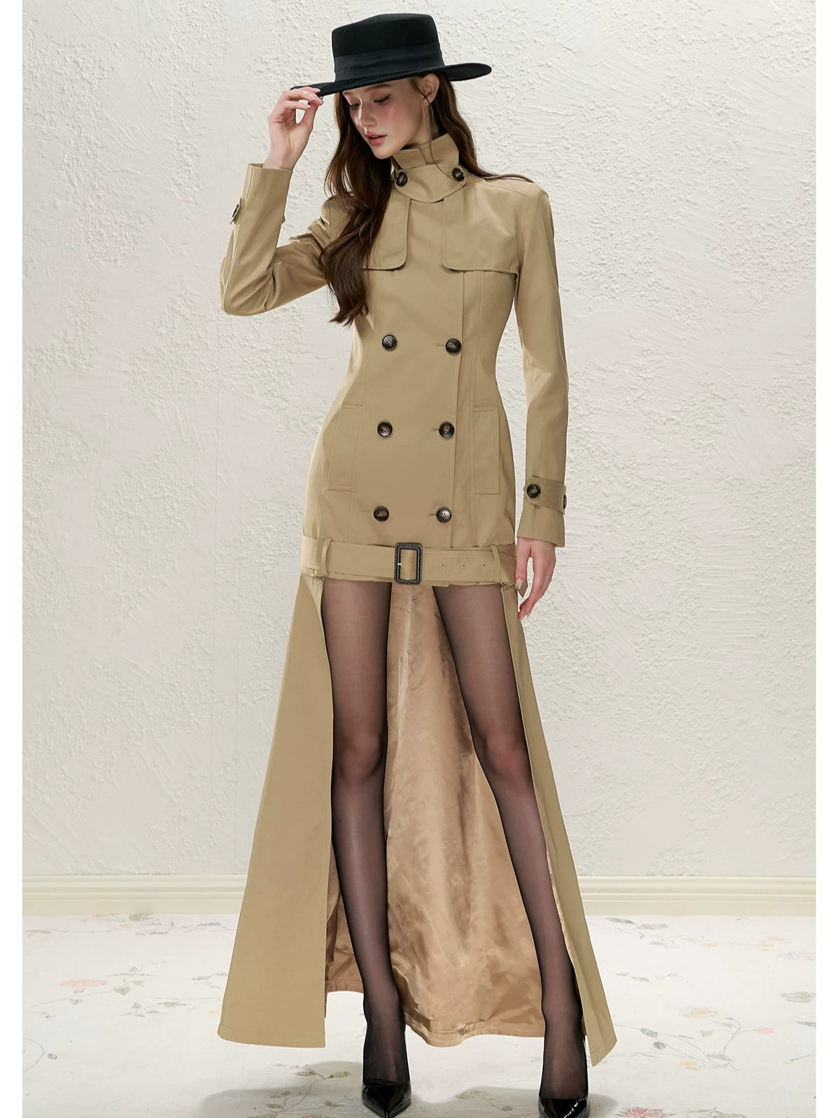 Detachable Tail Trench Coat
