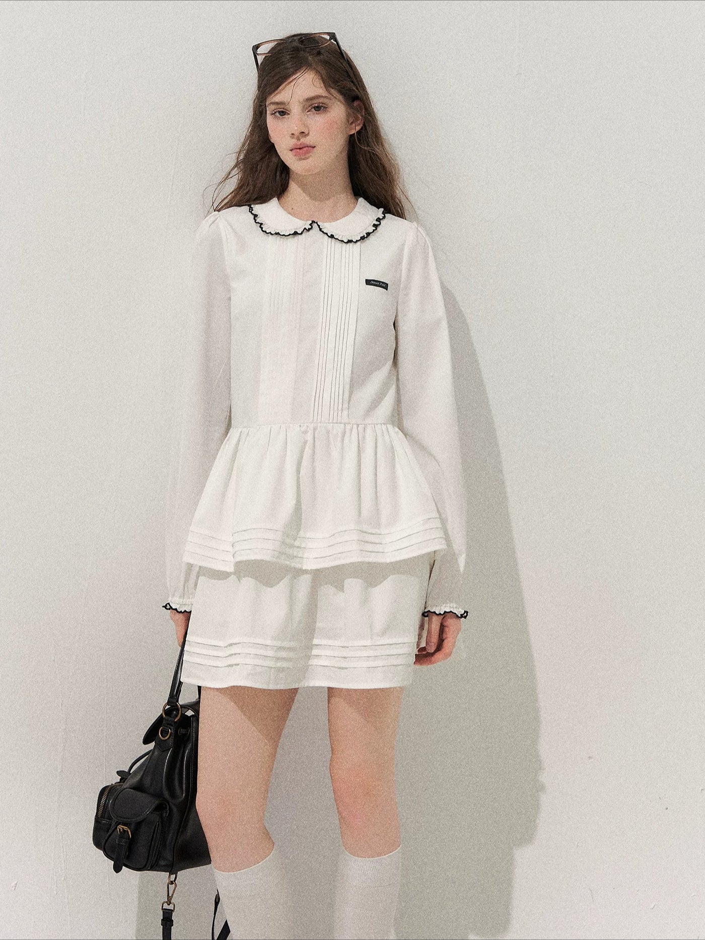 Embroidered Babydoll Dress