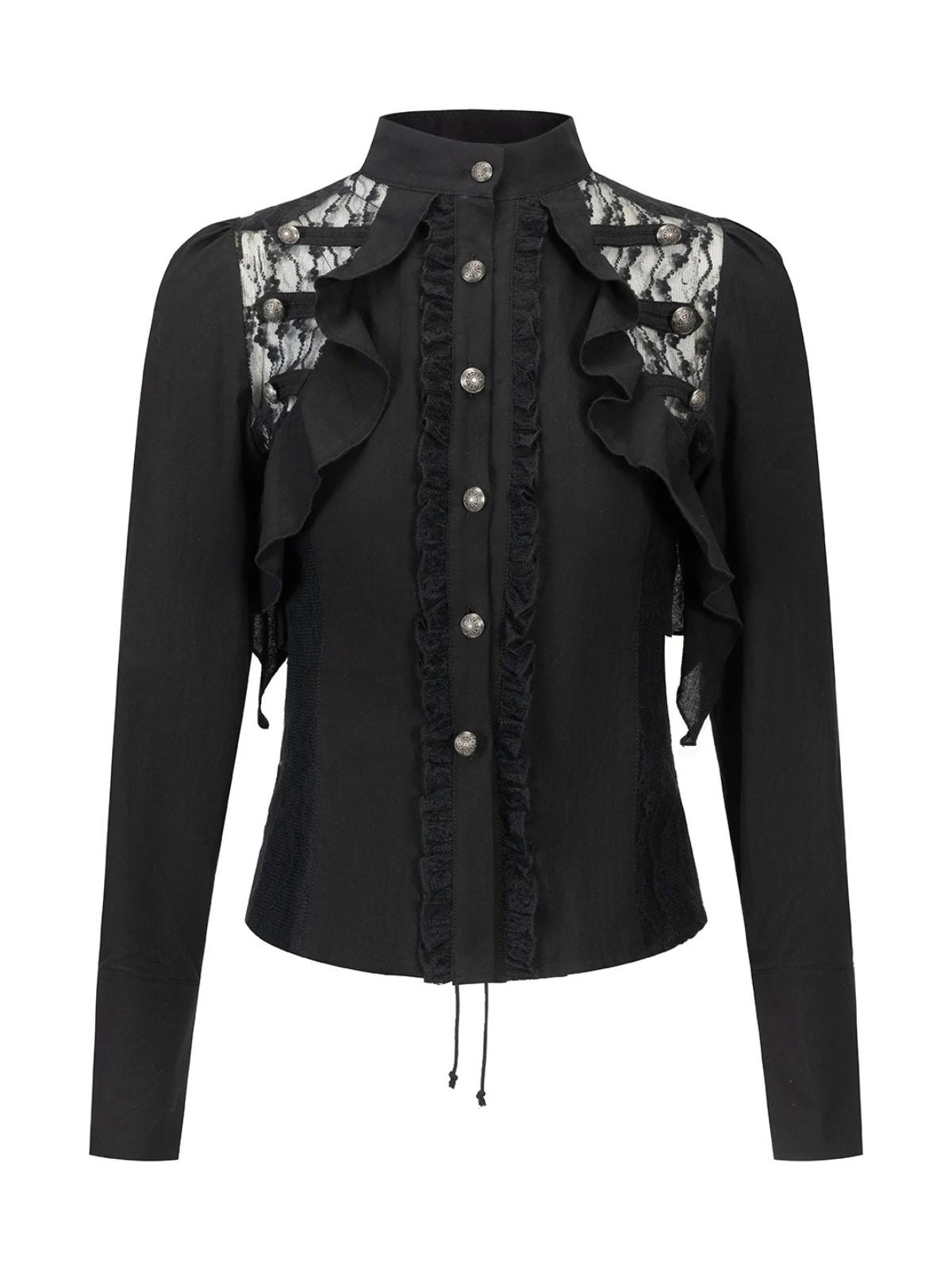 Napoleon Lace Ruffle Waist Shirt