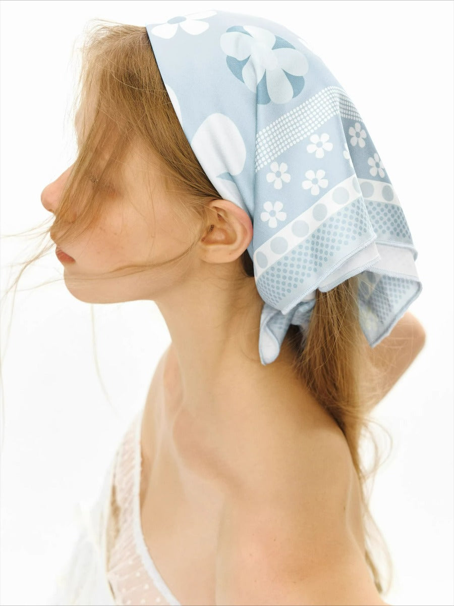 Orange Check Floral Multiway Scarf Top