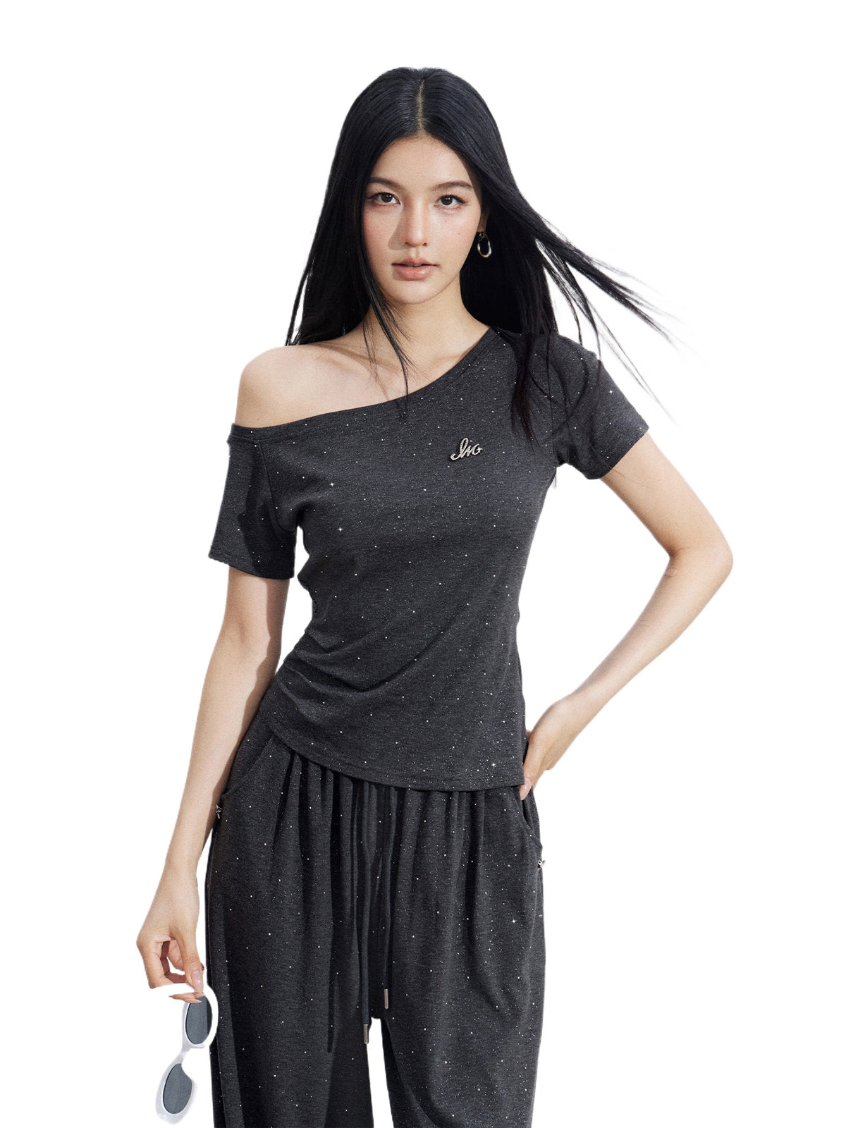 Off-Shoulder Drape Set