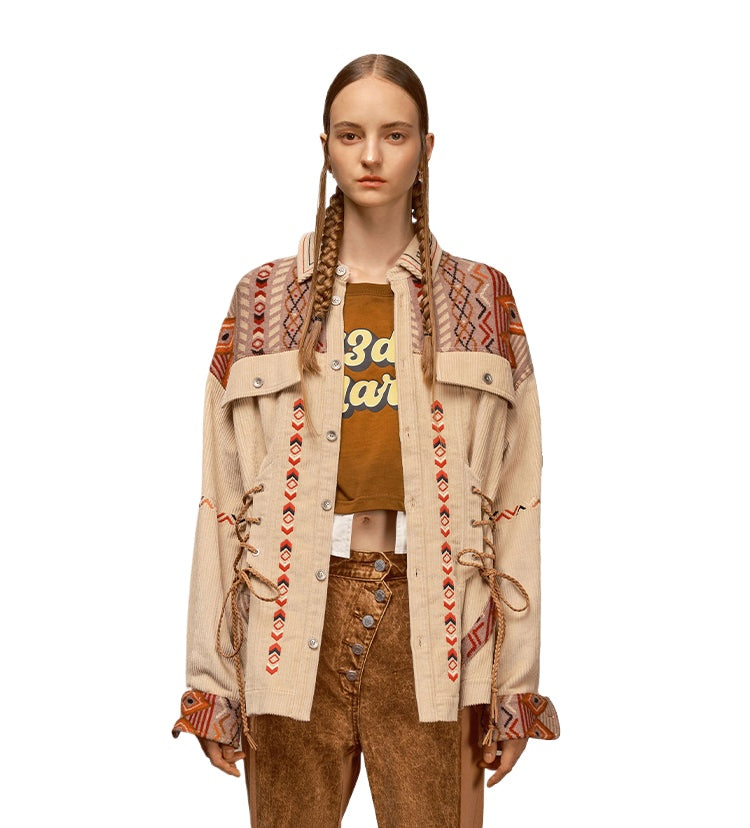 Corduroy Patchwork Shirt
