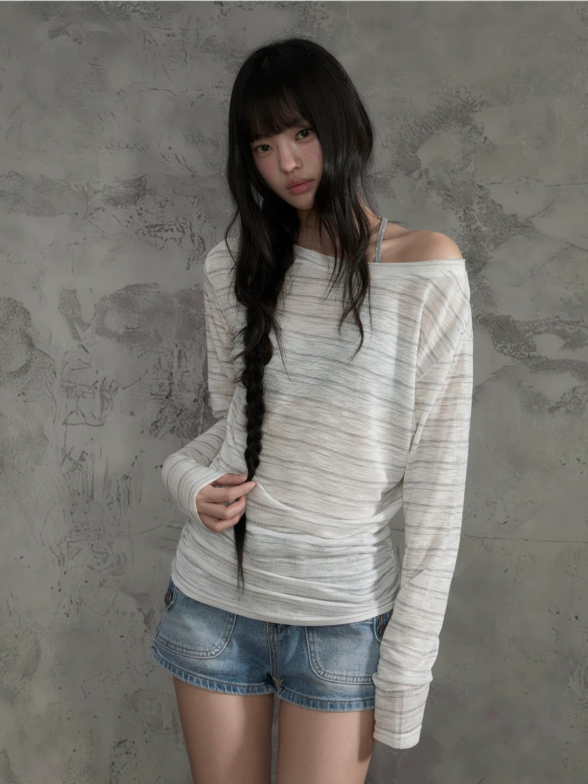 Striped Off Shoulder Top