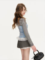Mesh-Trim A-Line Shorts