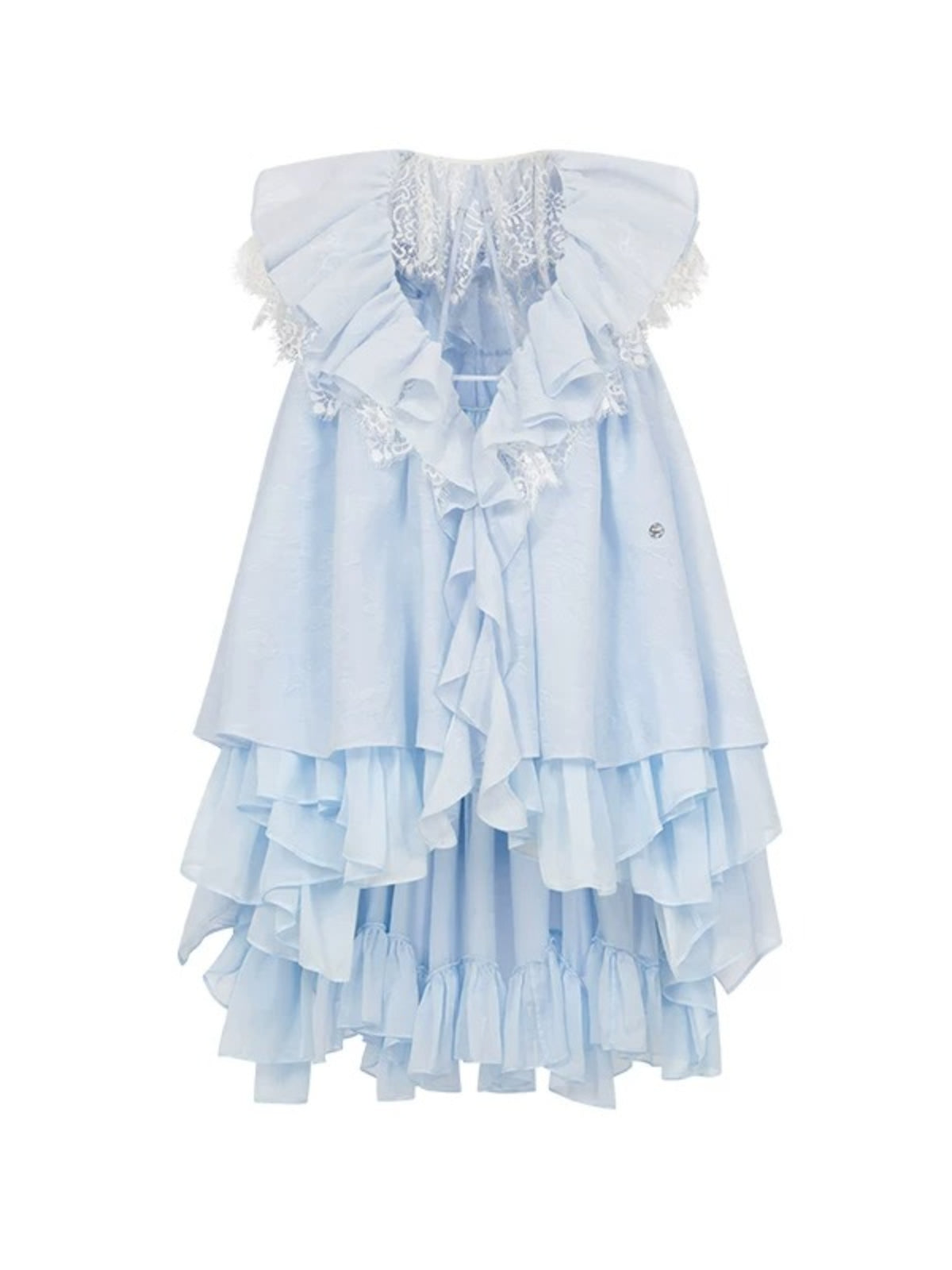 Ruffle V-Neck Sleeveless Blouse
