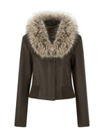 Vintage Fur Collar PU Jacket