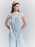 Cotton Drawstring Jumpsuit