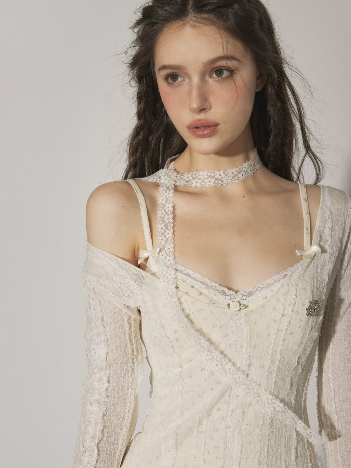 Floral Lace Layered Dress