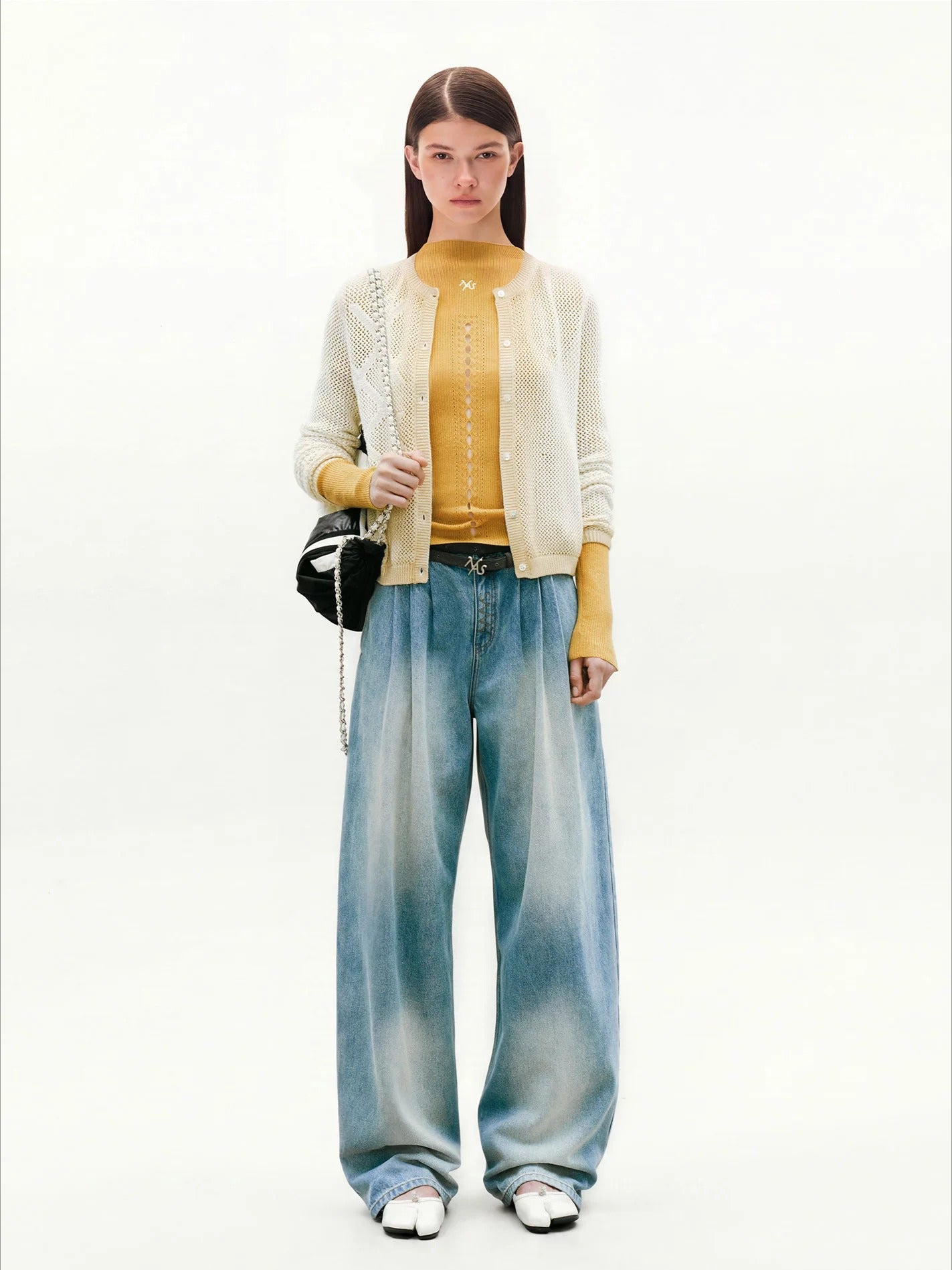 Ballet Cutout Ribbed Knit Top