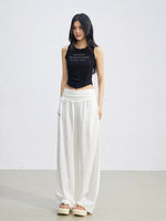 Ice Silk Drape Wide-Leg Pants