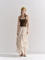 Ruffle Layer Chiffon Skirt