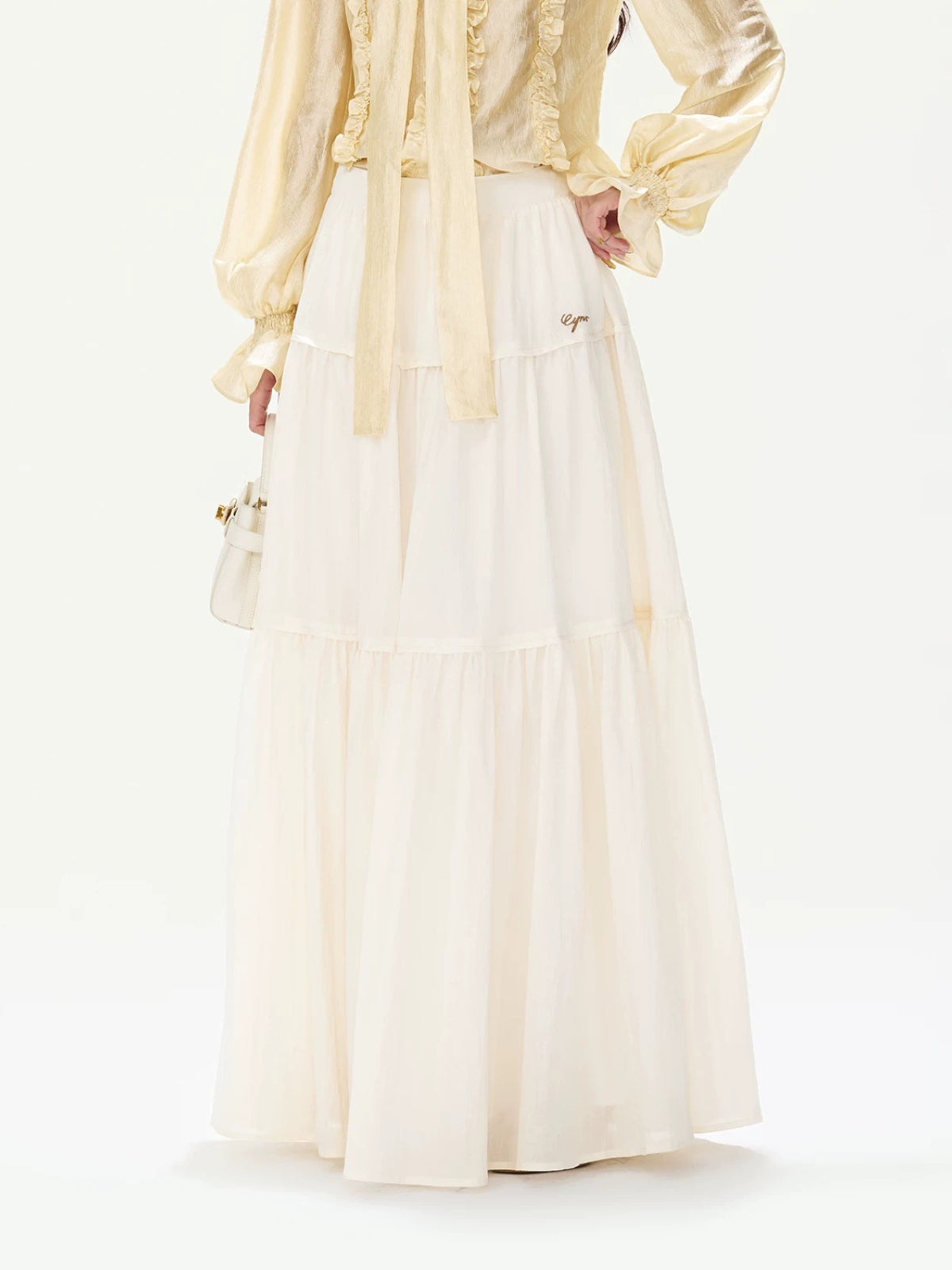 Layered Ruffle Maxi Skirt