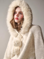 Soft Grace Wool-Blend Knitted Cape Dress