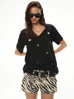 Mirror V-Neck Relaxed Tee