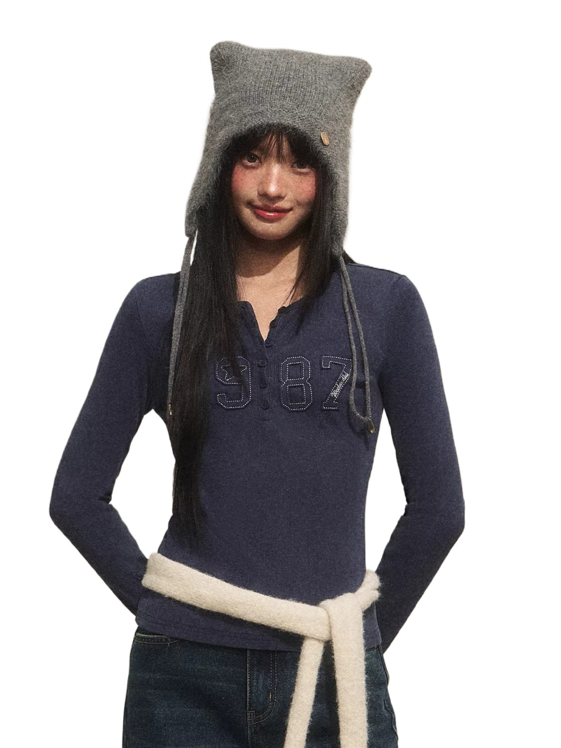 Vintage Henley Longsleeve Tee