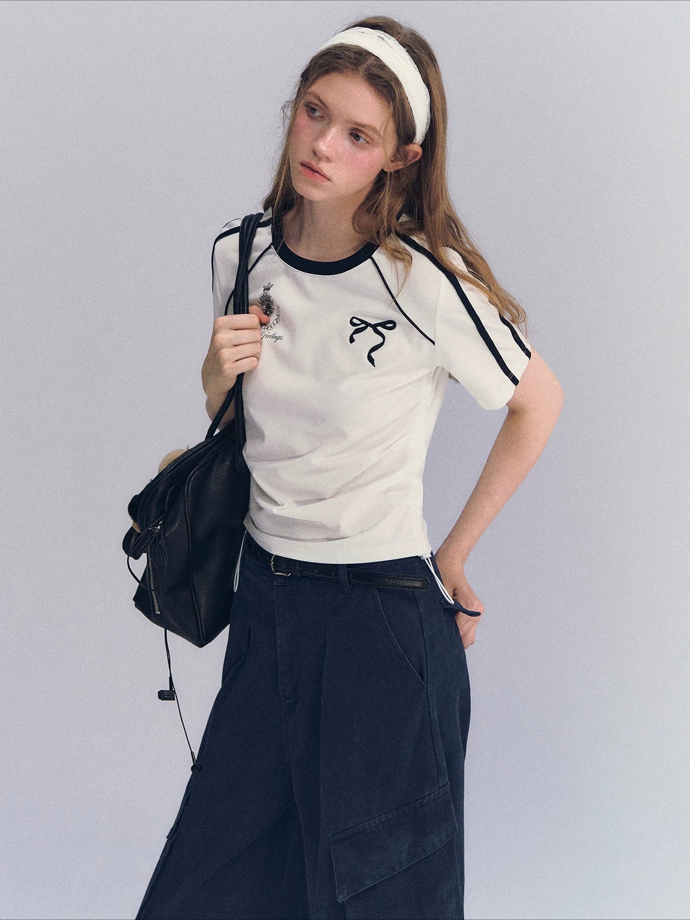 Contrast Drawstring Tee