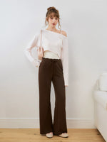 Off-Shoulder Cropped Sweatshirt Set