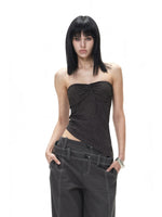 Polka Dot Textured Tube Top